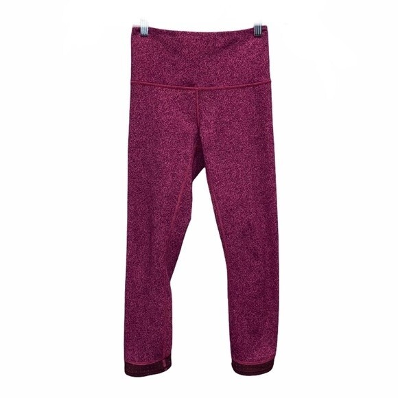 lululemon athletica Pants - Lululemon Hi Rise Transcend Pink Crop Rio Size 4